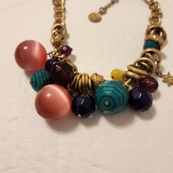 Jessica Simpson Clustered Beaded Bauble Statement Necklace - Picture 5 of 6